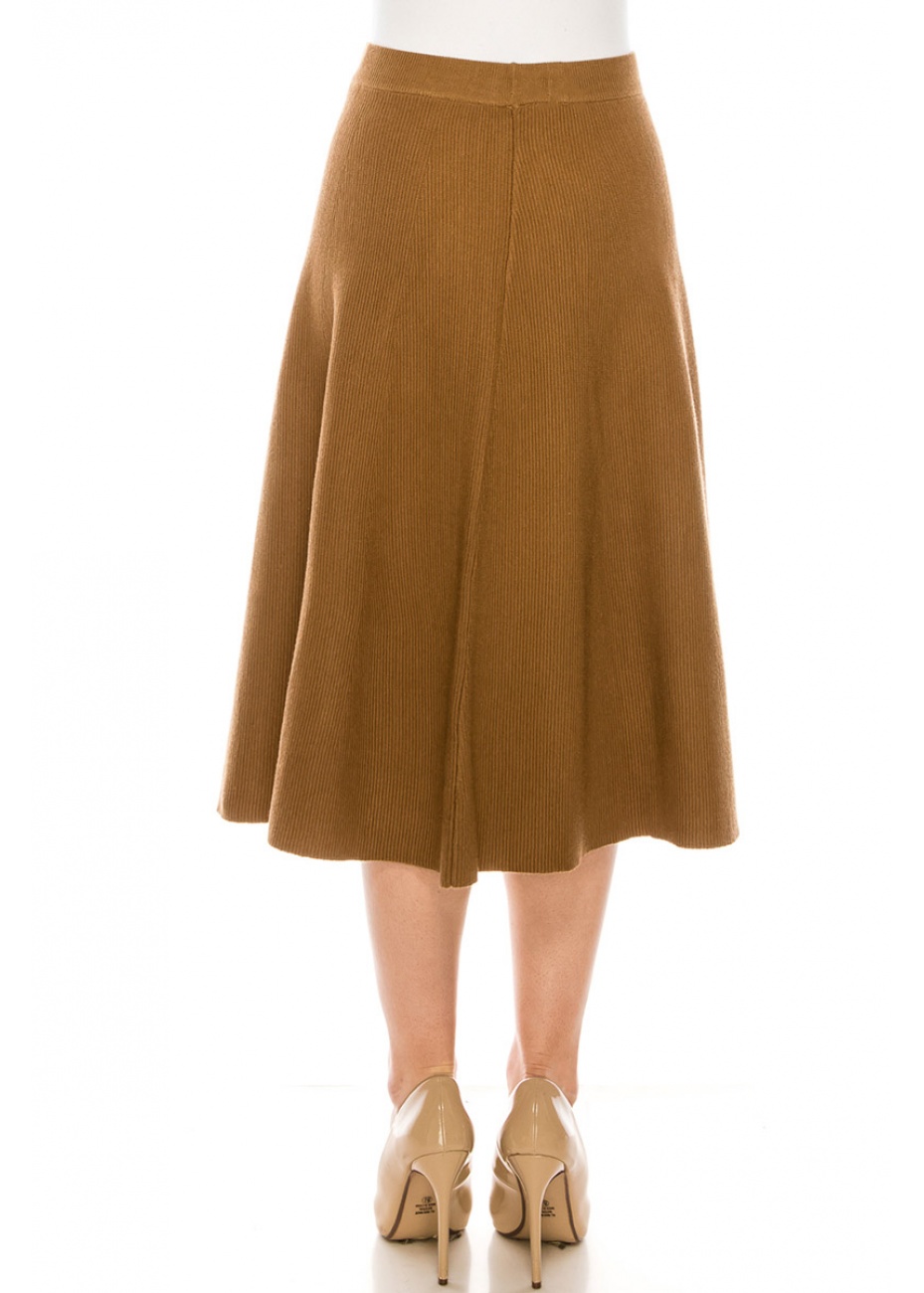 A line 2024 midi skirt camel